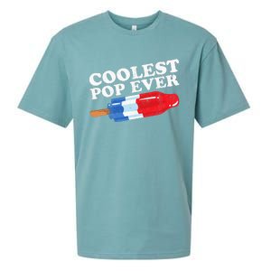 Coolest Pop Ever Popsicle Funny Retro Bomb Fathers Day Gift Sueded Cloud Jersey T-Shirt