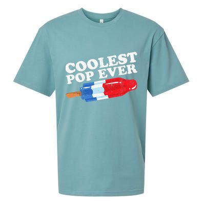 Coolest Pop Ever Popsicle Funny Retro Bomb Fathers Day Gift Sueded Cloud Jersey T-Shirt