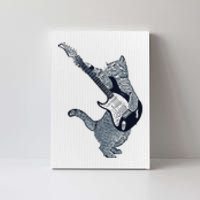 Cat Playing Electric Guitar Guitar Player Cat Lover Canvas