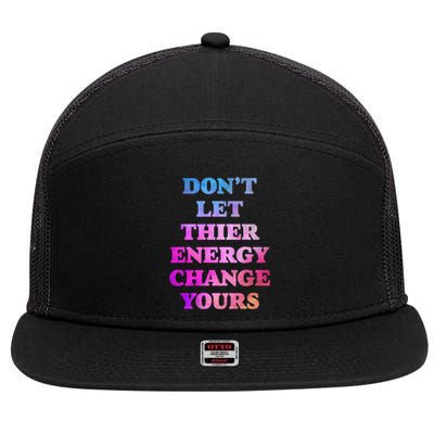 Cute Positive Energy Spiritual Meditation Graphic Funny Gift 7 Panel Mesh Trucker Snapback Hat