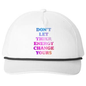 Cute Positive Energy Spiritual Meditation Graphic Funny Gift Snapback Five-Panel Rope Hat