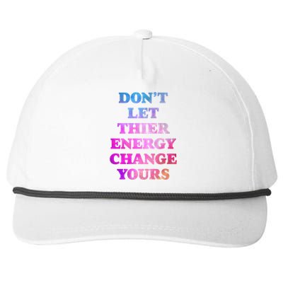 Cute Positive Energy Spiritual Meditation Graphic Funny Gift Snapback Five-Panel Rope Hat