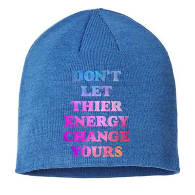 Cute Positive Energy Spiritual Meditation Graphic Funny Gift Sustainable Beanie