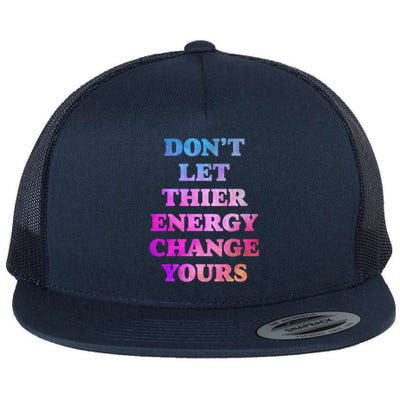 Cute Positive Energy Spiritual Meditation Graphic Funny Gift Flat Bill Trucker Hat