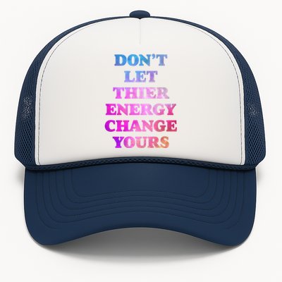 Cute Positive Energy Spiritual Meditation Graphic Funny Gift Trucker Hat