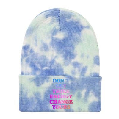 Cute Positive Energy Spiritual Meditation Graphic Funny Gift Tie Dye 12in Knit Beanie