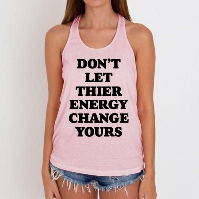 Cute Positive Energy Spiritual Meditation Graphic Gift Women's Knotted Racerback Tank