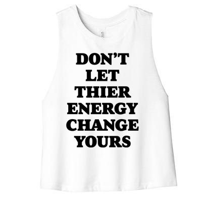 Cute Positive Energy Spiritual Meditation Graphic Gift Women's Racerback Cropped Tank