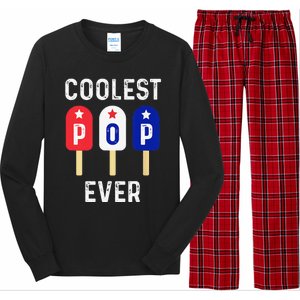 Coolest Pop Ever Popsicle Best Dad Ever Cool Fathers Day Long Sleeve Pajama Set