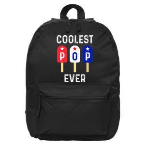 Coolest Pop Ever Popsicle Best Dad Ever Cool Fathers Day 16 in Basic Backpack