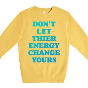 Cute Positive Energy Spiritual Meditation Graphic Gift Premium Crewneck Sweatshirt