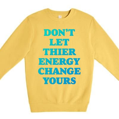 Cute Positive Energy Spiritual Meditation Graphic Gift Premium Crewneck Sweatshirt