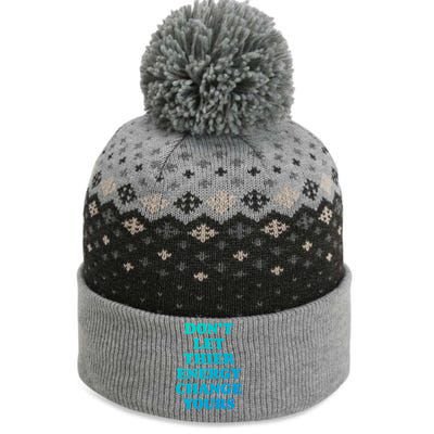 Cute Positive Energy Spiritual Meditation Graphic Gift The Baniff Cuffed Pom Beanie