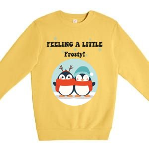 Christmas Penguin Frosty Gift Premium Crewneck Sweatshirt