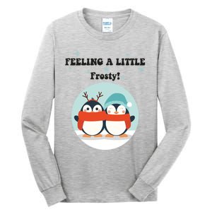 Christmas Penguin Frosty Gift Tall Long Sleeve T-Shirt