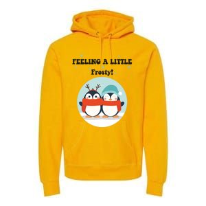 Christmas Penguin Frosty Gift Premium Hoodie