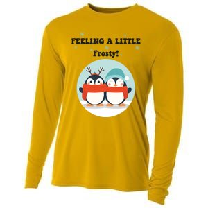 Christmas Penguin Frosty Gift Cooling Performance Long Sleeve Crew