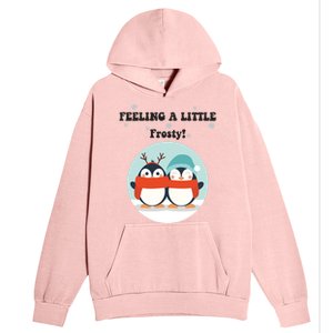 Christmas Penguin Frosty Gift Urban Pullover Hoodie