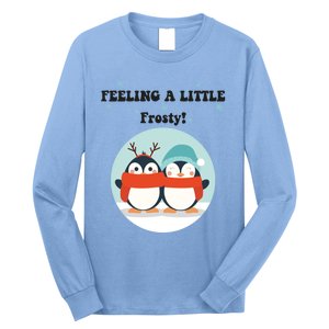 Christmas Penguin Frosty Gift Long Sleeve Shirt