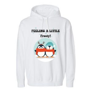 Christmas Penguin Frosty Gift Garment-Dyed Fleece Hoodie