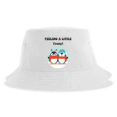 Christmas Penguin Frosty Gift Sustainable Bucket Hat