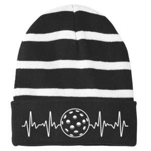 Cool Pickleball For Men Women Pickleball Player Paddleball Striped Beanie with Solid Band