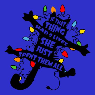 Cute Pussycat Funny Christmas Lights Cat Lovers Gift T-Shirt