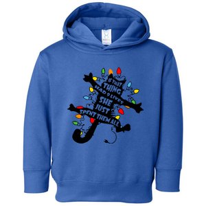 Cute Pussycat Funny Christmas Lights Cat Lovers Gift Toddler Hoodie