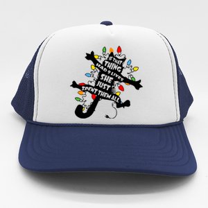 Cute Pussycat Funny Christmas Lights Cat Lovers Gift Trucker Hat