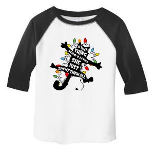 Cute Pussycat Funny Christmas Lights Cat Lovers Gift Toddler Fine Jersey T-Shirt