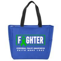 Cerebral Palsy Fighter Gift Funny Gift Cerebral Palsy Awareness Gift Zip Tote Bag