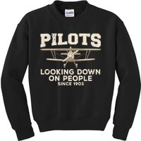 Cool Pilot For Men Women Aircraft Pilot Airplane Flying Kids Sweatshirt