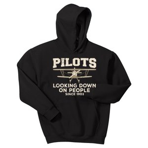 Cool Pilot For Men Women Aircraft Pilot Airplane Flying Kids Hoodie