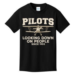 Cool Pilot For Men Women Aircraft Pilot Airplane Flying Kids T-Shirt