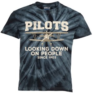 Cool Pilot For Men Women Aircraft Pilot Airplane Flying Kids Tie-Dye T-Shirt