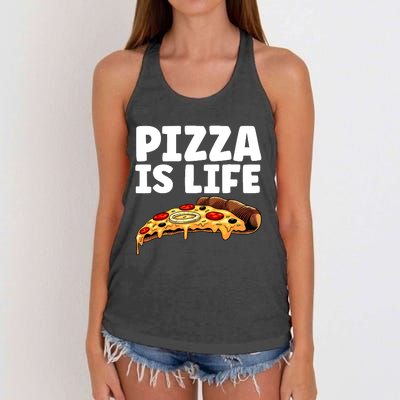 Cool Pizza For Hawaiian Pizza Lovers Italian Food Women's Knotted Racerback Tank