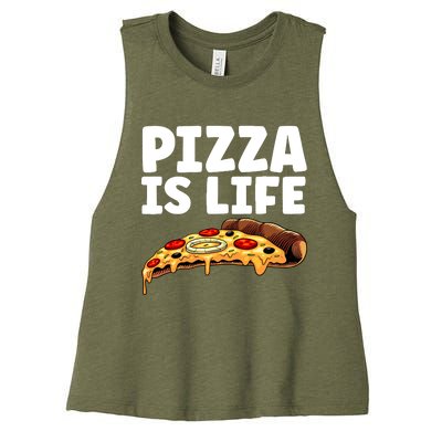 Cool Pizza For Hawaiian Pizza Lovers Italian Food Women's Racerback Cropped Tank