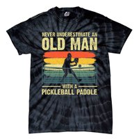 Cool Pickleball For Men Grandpa Pickleball Player Tie-Dye T-Shirt