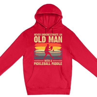 Cool Pickleball For Men Grandpa Pickleball Player Premium Pullover Hoodie