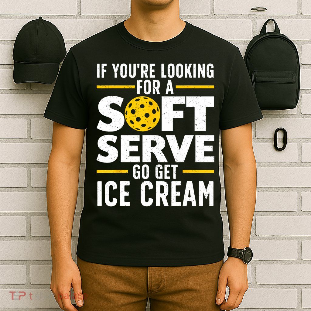 Cool Pickleball For Men Women Pickle Ball Player Soft Serve T-Shirt