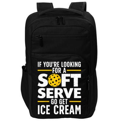 Cool Pickleball For Men Women Pickle Ball Player Soft Serve Impact Tech Backpack
