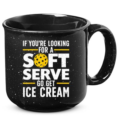 Cool Pickleball For Men Women Pickle Ball Player Soft Serve 15oz Campfire Ceramic Mug