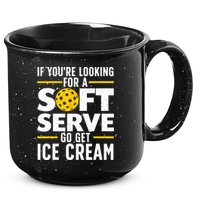 Cool Pickleball For Men Women Pickle Ball Player Soft Serve 15oz Campfire Ceramic Mug