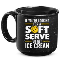 Cool Pickleball For Men Women Pickle Ball Player Soft Serve 15oz Campfire Ceramic Mug