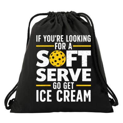 Cool Pickleball For Men Women Pickle Ball Player Soft Serve Drawstring Bag