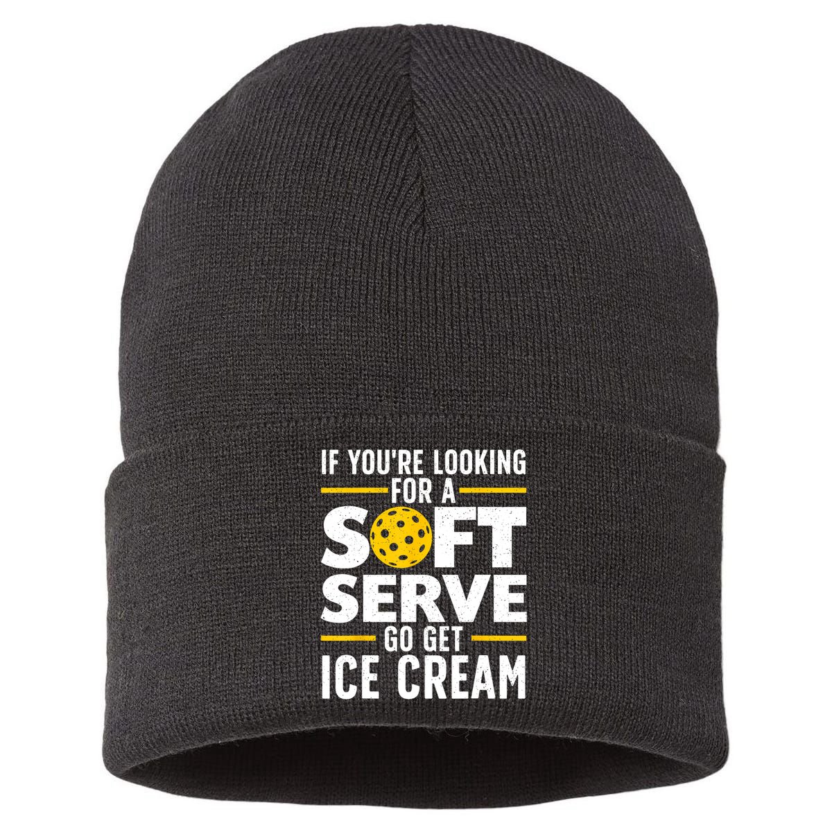 Cool Pickleball For Men Women Pickle Ball Player Soft Serve Sustainable Knit Beanie