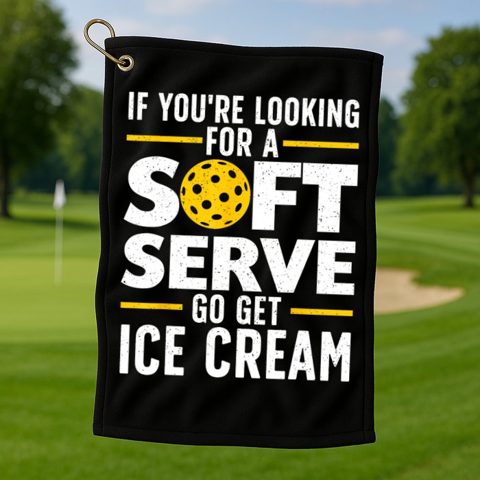 Cool Pickleball For Men Women Pickle Ball Player Soft Serve Golf Towel