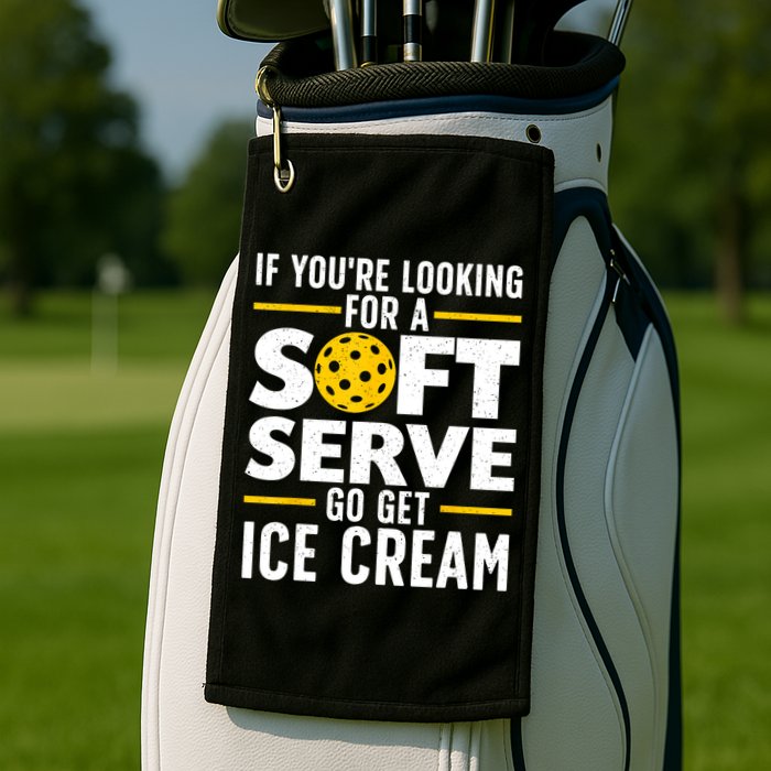 Cool Pickleball For Men Women Pickle Ball Player Soft Serve Golf Towel