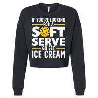 Cool Pickleball For Men Women Pickle Ball Player Soft Serve Cropped Pullover Crew