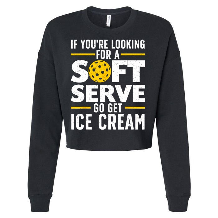 Cool Pickleball For Men Women Pickle Ball Player Soft Serve Cropped Pullover Crew